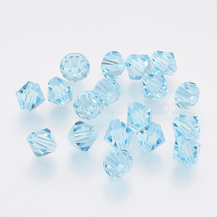 Abalorios de cristal austriaco de imitación SWAR-F022-6x6mm-202-1