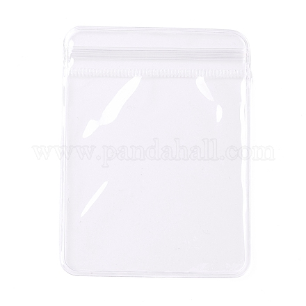 塩ビ酸化防止ジップロックバッグ  透明な防汚ジュエリーパッキング収納ポーチ  透明  8x6x0.15cm  片側の厚さ：4.9ミル（0.125mm） AJEW-G034-01C-1
