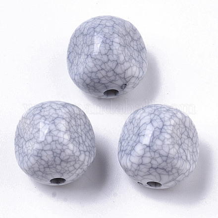 Crackle undurchsichtigen Acryl Perlen CACR-N003-15-1