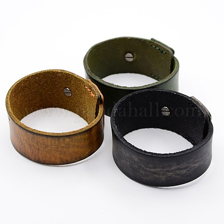 Bracelets de cordon en cuir BJEW-J077-M-1
