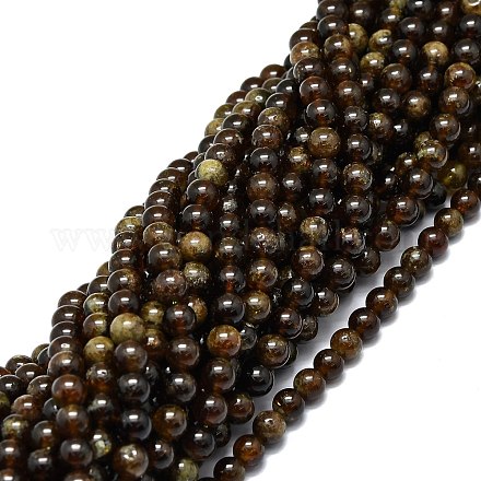 Natürlicher Granat Perlen Stränge G-E576-10A-1