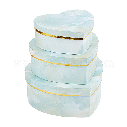Marble Texture Pattern Paper Cardboard Jewelry Boxes CON-BC0006-17D-1