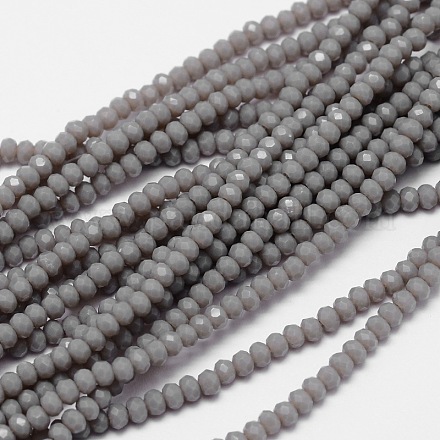 Faceted Rondelle Glass Beads Strands GLAA-M028-2mm-A10-1