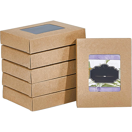 Caja de cartón creativa plegable rectangular CON-WH0086-16B-1