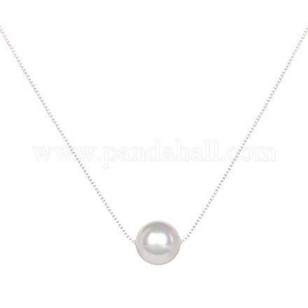 925 подвесные стерлингового серебра ожерелья NJEW-BB47995-B-1