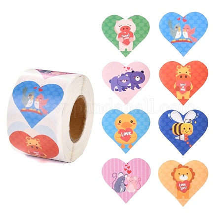 Valentine's Day Theme Paper Gift Tag Stickers X-DIY-C007-01B-1