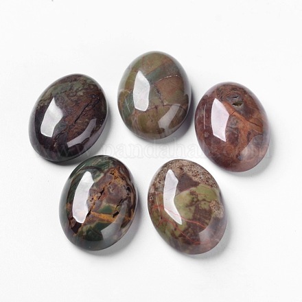 Natural Flower Agate Cabochons X-G-F296-01-25x18mm-1