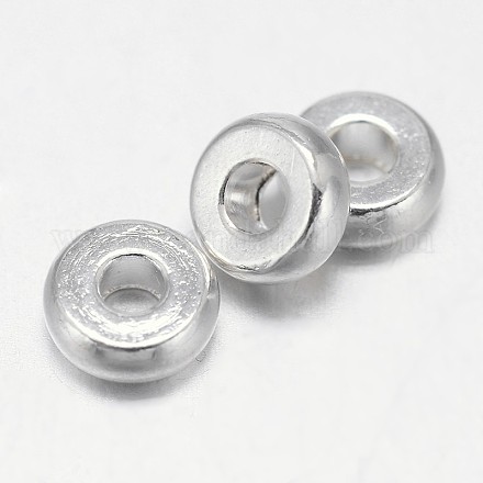 Laiton rondes séparateurs perles plat KK-L106E-01S-1