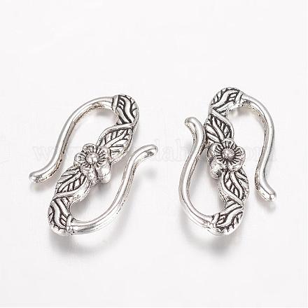 Tibetan Style Alloy Hook and S-Hook Clasps PALLOY-D348-43AS-1