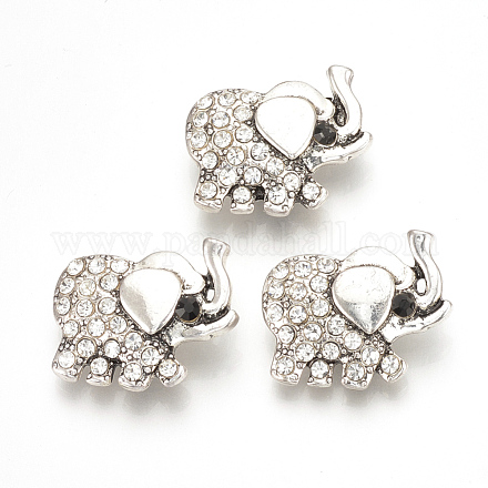 Alloy Rhinestone Snap Buttons SNAP-Q007-012AS-1