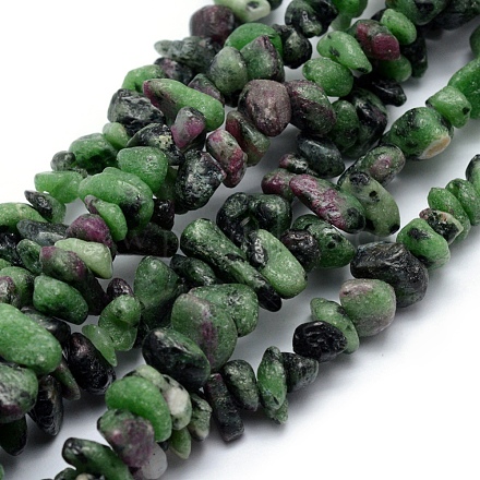 Natural Ruby in Zoisite Beads Strands G-P332-37-1