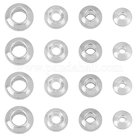 Superfindings 80 шт. 4 размера латунные плоские круглые разделительные бусины KK-FH0006-25-1