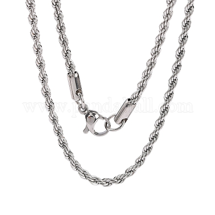 Collares de cadena de cuerda de 304 acero inoxidable X-STAS-M174-014P-B-1