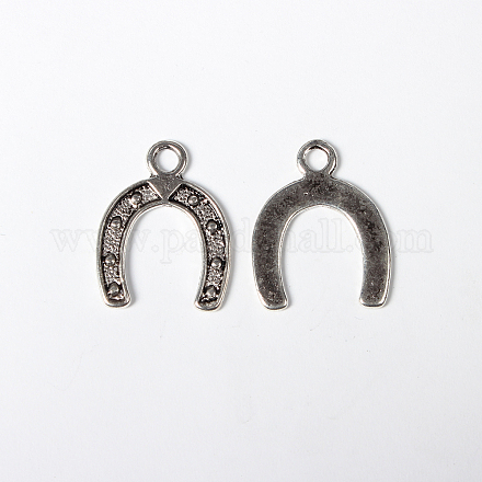 Antique Silver Tibetan Style Horseshoe Pendants X-LF1141Y-1