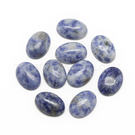 Cabujones de jaspe de punto azul natural G-R415-14x10-45-1