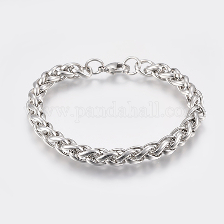 Réglables 304 bracelets de chaîne en acier inoxydable BJEW-K187-04P-1