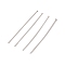 304 Stainless Steel Flat Head Pins, Stainless Steel Color, 40x0.5mm, Head: 1mm