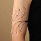 Round Beaded Alloy Upper Arm Open Cuff Bangles, Armband Bangles, Platinum, 2-1/2 inch(6.5cm)
