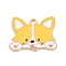 Alloy Enamel Pendants, Golden, Dog Charm, Gold, 19x24x1.5mm, Hole: 2mm, 10pcs/set