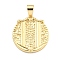 Brass Pendants, Cadmium Free & Nickel Free & Lead Free, Real 18K Gold Plated, Gemini, 23x21x2mm, Hole: 6x4mm