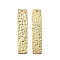 201 Stainless Steel Pendants, Rectangle Charm, Textured, Real 18K Gold Plated, 42.5x8.5x1mm, Hole: 1.4mm