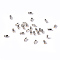 Brass Cord Ends, Silver Color Plated, 5.2x2.8mm, Hole: 1.2mm, Inner Diameter: 2mm