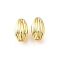 Brass Beads, Oval, Lead Free & Cadmium Free, Lasting Plated, Real 18K Gold Plated, 5x8mm, Hole: 1.1mm