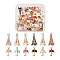 24Pcs 12 Style Zinc Alloy Enamel Pendants, 3D Umbrella & Eiffel Tower, Light Gold, Mixed Color, 2pcs/Style