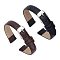 2 Sets 2 Colors Leather Textured Watch Bands, with 201 Stainless Steel Buckles, Adjustable Bracelet Watch Bands, Mixed Color, 8.1x1~1.5x0.25~0.8cm, 1 set/color