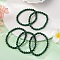 Synthetic Malachite Bead Stretch Bracelets, Round, 2 inch~2-3/8 inch(5~6cm), Bead: 5.8~6.8mm