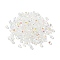 Electroplate Glass Beads, Bicone, Rainbow Plated, Clear, 3~4x3~3.5x3~4mm, Hole: 1mm, hole: 1mm, 720pcs/bag