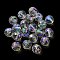 AB Color Plated Glass Beads, Faceted Round, Lavender, 10x9mm, Hole: 1.5mm