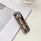 Acrylic Rectangle Alligator Hair Clips, Hair Accessories for Women & Girls, Black, 65x23mm