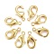 Brass Lobster Claw Clasps, Parrot Trigger Clasps, Nickel Free, Real 24K Gold Plated, 12x7x3mm, Hole: 1mm