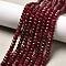 Dyed Natural Malaysia Jade Rondelle Beads Strands, Faceted, Dark Red, 4x2~3mm, Hole: 1mm, about 110~115pcs/strand, 14 inch