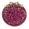 50Pcs 1 Set Glass Beads, Transparent, Round, Faceted, Medium Violet Red, 9.5~10x9mm, Hole: 1.6mm