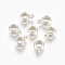 Tibetan Style Alloy Tube Bails, Loop Bails, Lead Free and Cadmium Free, Rondelle, Silver, 8x5mm, Hole: 2mm, 5mm Inner Diameter