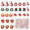 36Pcs 9 Styles Christmas Theme Alloy Enamel Pendants, Mixed Shapes, 17~21x9.5~17.5x1~3.5mm, Hole: 1.6~2mm, 4pcs/style