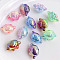 Transparent Crackle Acrylic Beads, Gradient Color, Claw Print, Mixed Color, 17.6x26.5x15mm, Hole: 3mm