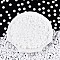 Opaque Colours Glass Seed Beads, Rondelle, Round Hole, White, 6~6.5x3mm, Hole: 1.2~1.4mm, about 2500pcs/pound