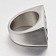Personalized Retro Men's 316 Stainless Steel Wide Band Finger Rings RJEW-J066-21-21mm-2