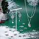 SUNNYCLUE 1 Box 120pcs 12 Styles Silver Snowflake Charm Christmas Winter Metal Pendants Bulk Antique Snowflake Charm Vintage Christmas Pendants for Jewelry Making Charms DIY Necklace Bracelet TIBE-SC0001-63-5