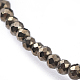 Colliers de perles de pyrite naturelle NJEW-JN02492-03-2