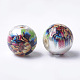 Perlas de vidrio de imitación perlas impresas y pintadas con spray GLAA-S047-06B-07-2