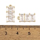 Латунные микропаве прозрачные подвески с фианитом KK-L212-08G-3