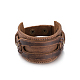 Мужские модные браслеты с кожаным шнуром BJEW-BB15509-1