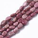 Chapelets de perles en rhodonite naturelle G-R465-37-1