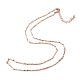 Brass Link Chain Necklaces NJEW-K123-03RG-2