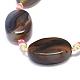Natural Banded Agate/Striped Agate Beads Strands G-L544-010-3