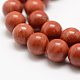 Chapelets de perles en jaspe rouge naturel X-G-E375-4mm-03-1